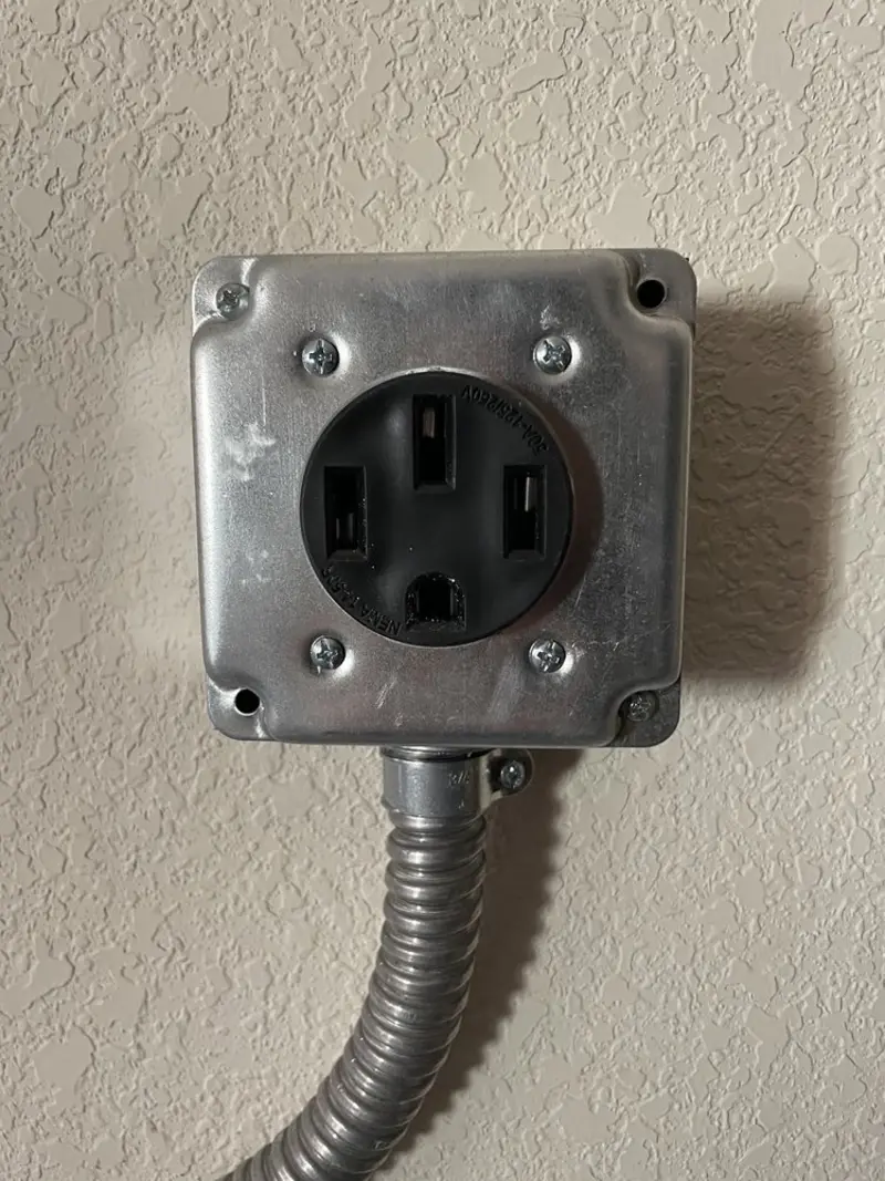 NEMA 14-50 outlet installed for Electrical Panel Upgrade in Hewitt